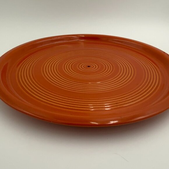 Vintage Original MCM Orange USA Pacific Pottery 16" Large Round Serving Platter - Picture 4 of 7